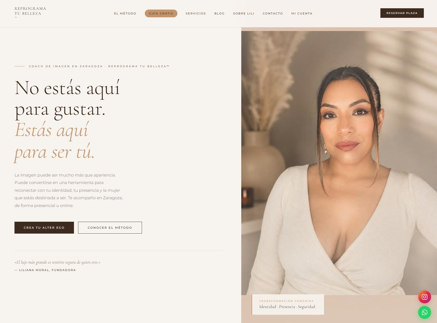 Portada de reprogramatubelleza.com